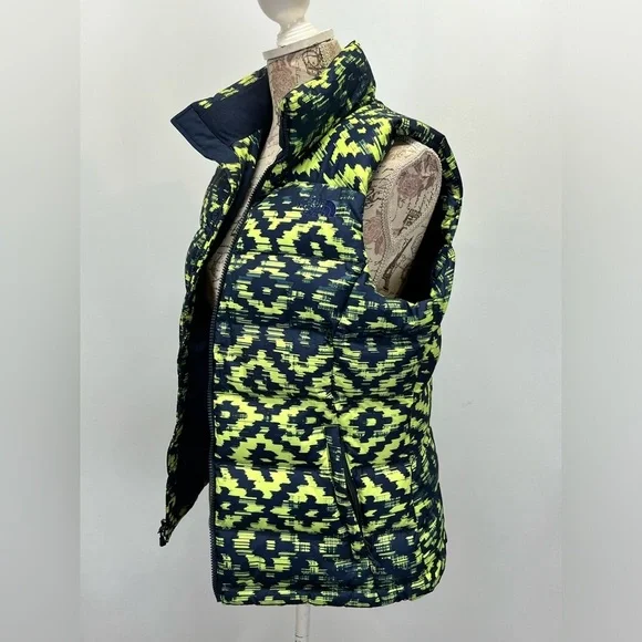 THE NORTH FACE Women’s Navy and yellow NUPTSE 2 Puffer vest size M - Picture 4 of 14